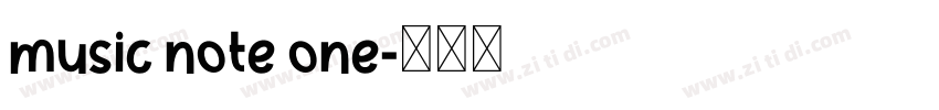 music note one字体转换